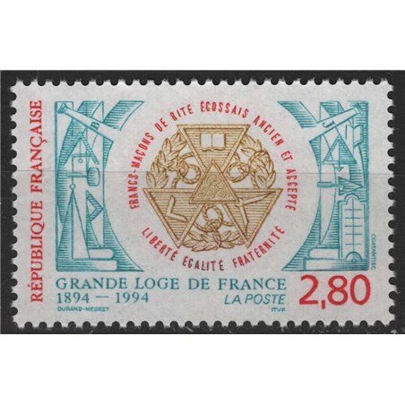 FRANCIA 1994 Grande Loggia Massonica MNH**
