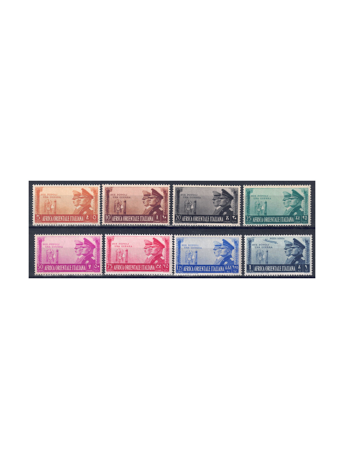 ITALIAN EAST AFRICA 1941 Italian-German brotherhood 7v MNH**