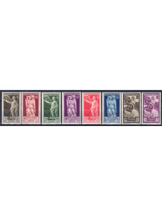 LIBIA 1938 Augusto Ordinaria e Aerea 8v MNH**