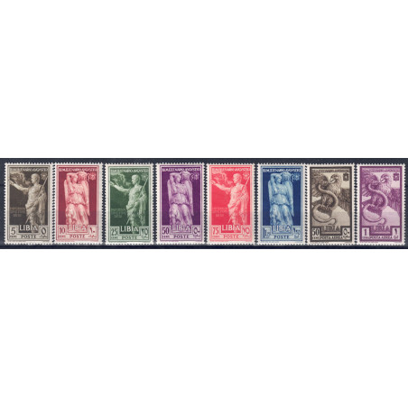 LIBIA 1938 Augusto Ordinaria e Aerea 8v MNH**