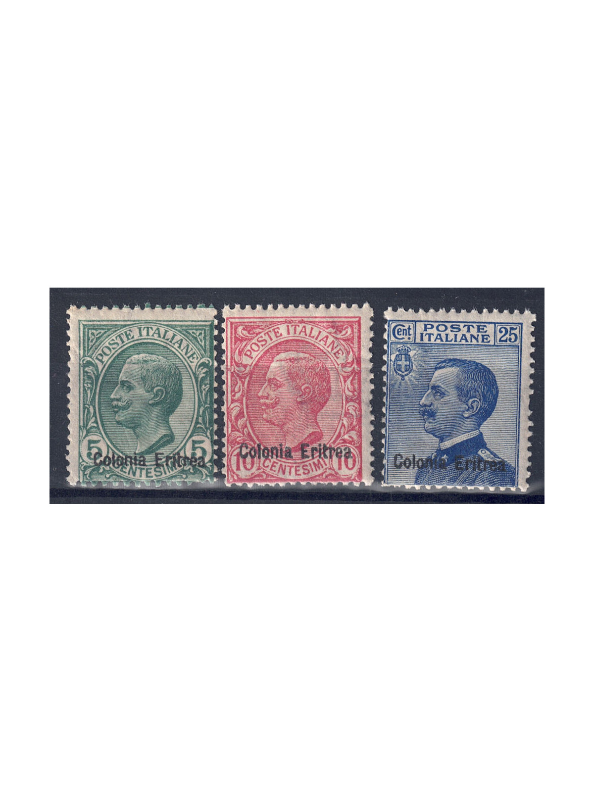 ERITREA 1908-09 Serie ordinaria 3v MNH**