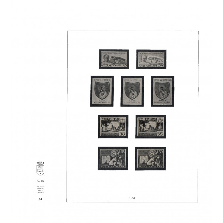 VATICAN 1968 Lindner album sheets for single us