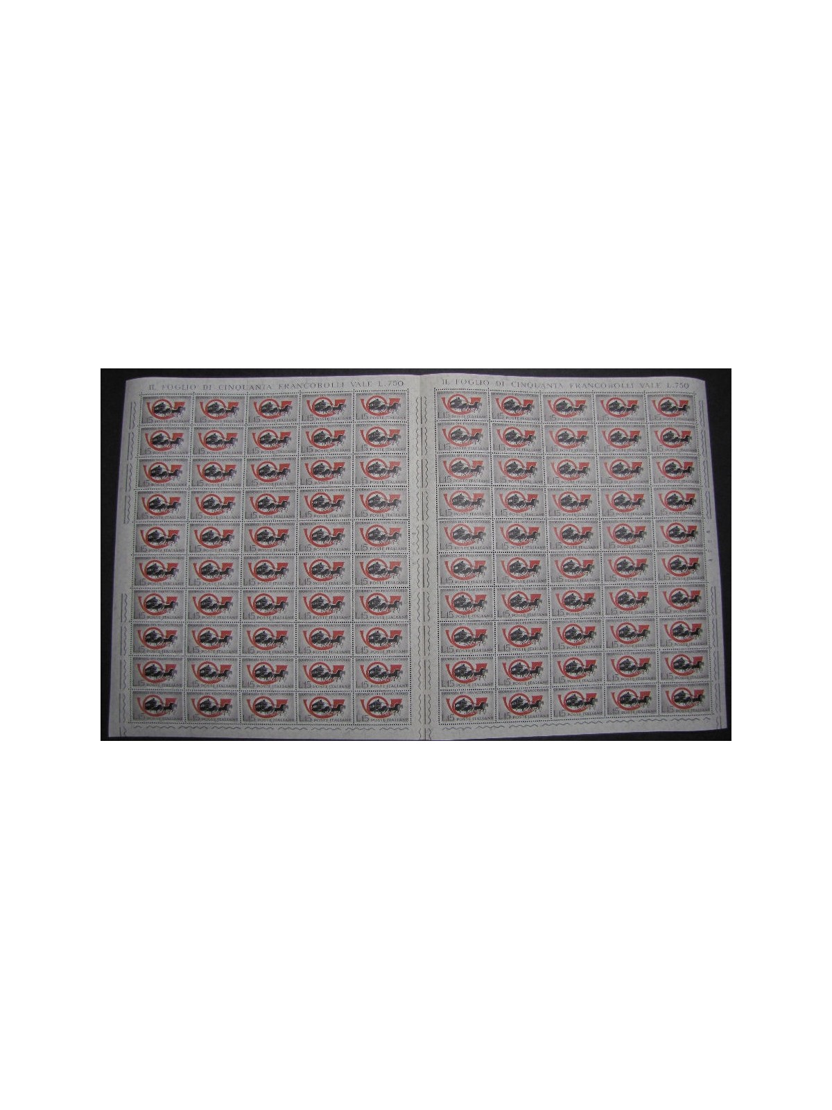 ITALY 1960 Stamp Day full double sheet MNH**