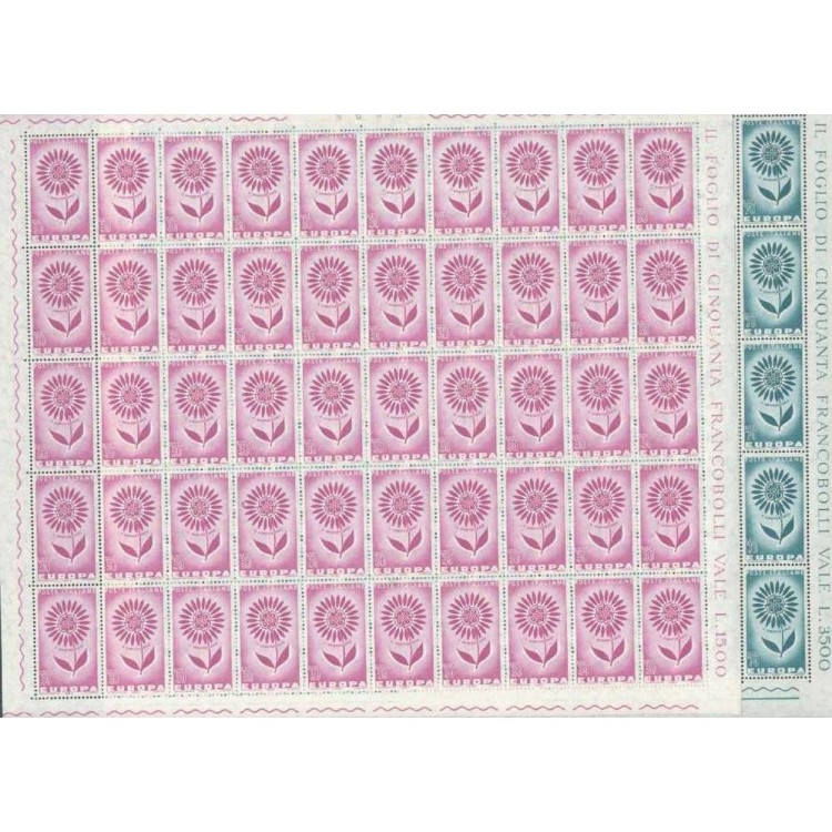 ITALY 1964 Europe 2 full sheets np MNH**