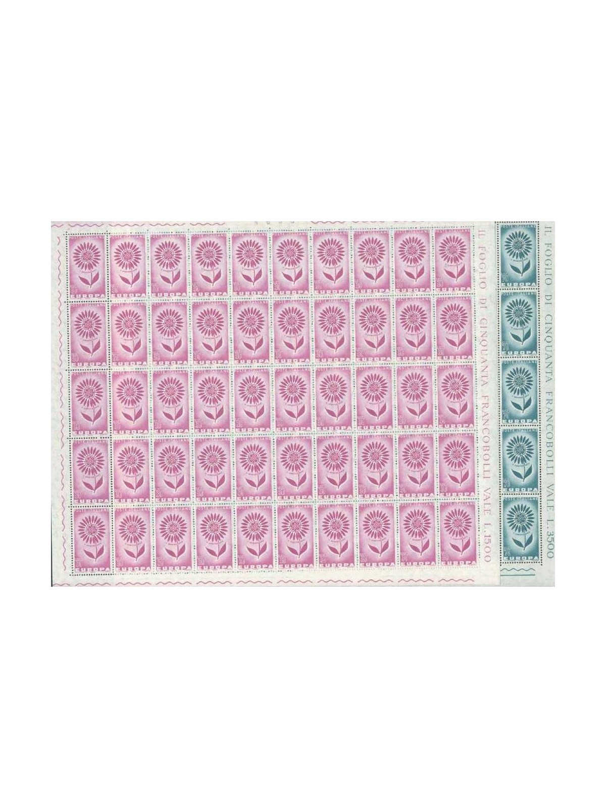 ITALIA 1964 Europa 2 fogli interi np MNH**