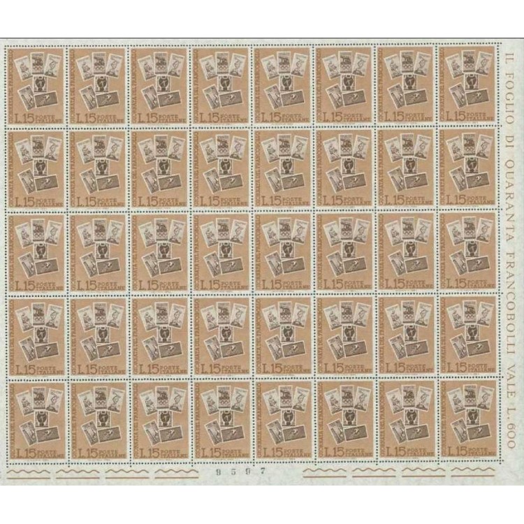 ITALIA 1964 Giornata del francobollo 1 foglio intero np MNH**