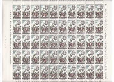 ITALY 1965 Alessandro Tassoni 1 full sheet np MNH**