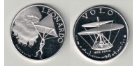 LEONARDO DA VINCI Volo, Paracadute, Medaglia d'argento