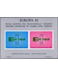 ITALY 1961 Europa stamp, commemorative souvenir sheet MNH**