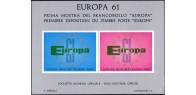 ITALY 1961 Europa stamp, commemorative souvenir sheet MNH**