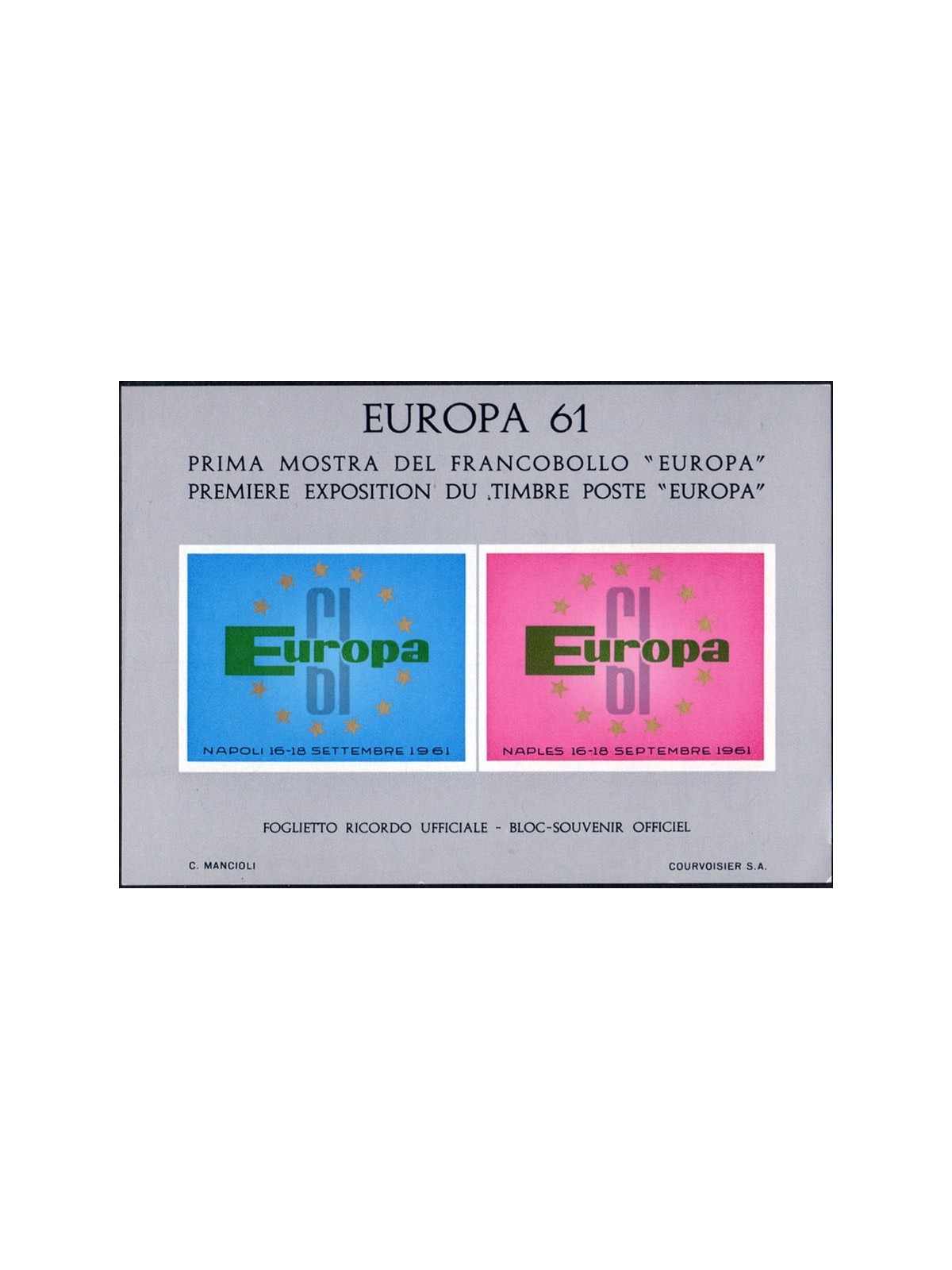 ITALY 1961 Europa stamp, commemorative souvenir sheet MNH**