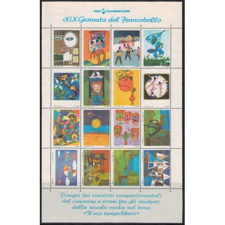 ITALIA 1977 Giornata del francobollo, foglietto erinnofilo MNH**