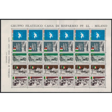 ITALY 1975 History of Italy 1 full sheet MNH**