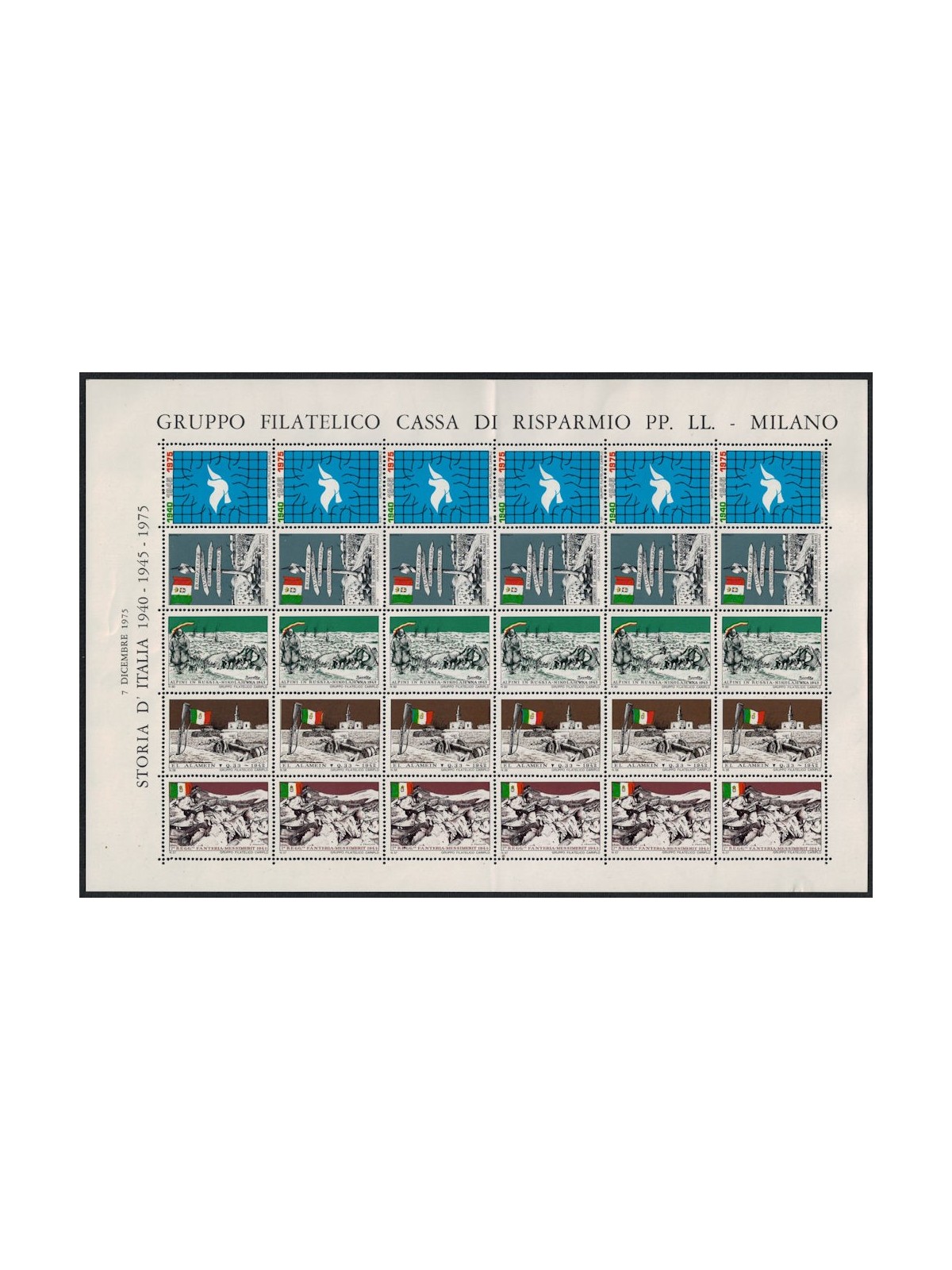 ITALIA 1975 Storia d'Italia 1 foglio intero MNH**