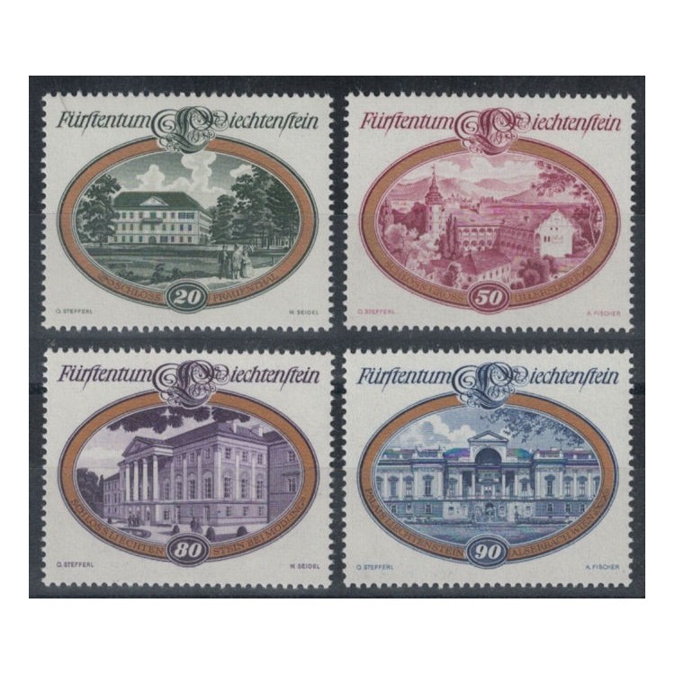 LIECHTENSTEIN 1977 Castelli 4v MNH**
