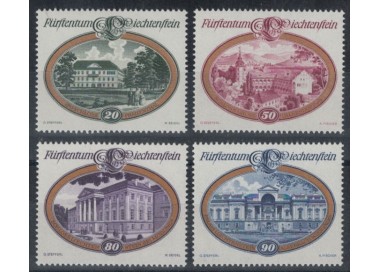 LIECHTENSTEIN 1977 Castelli 4v MNH**