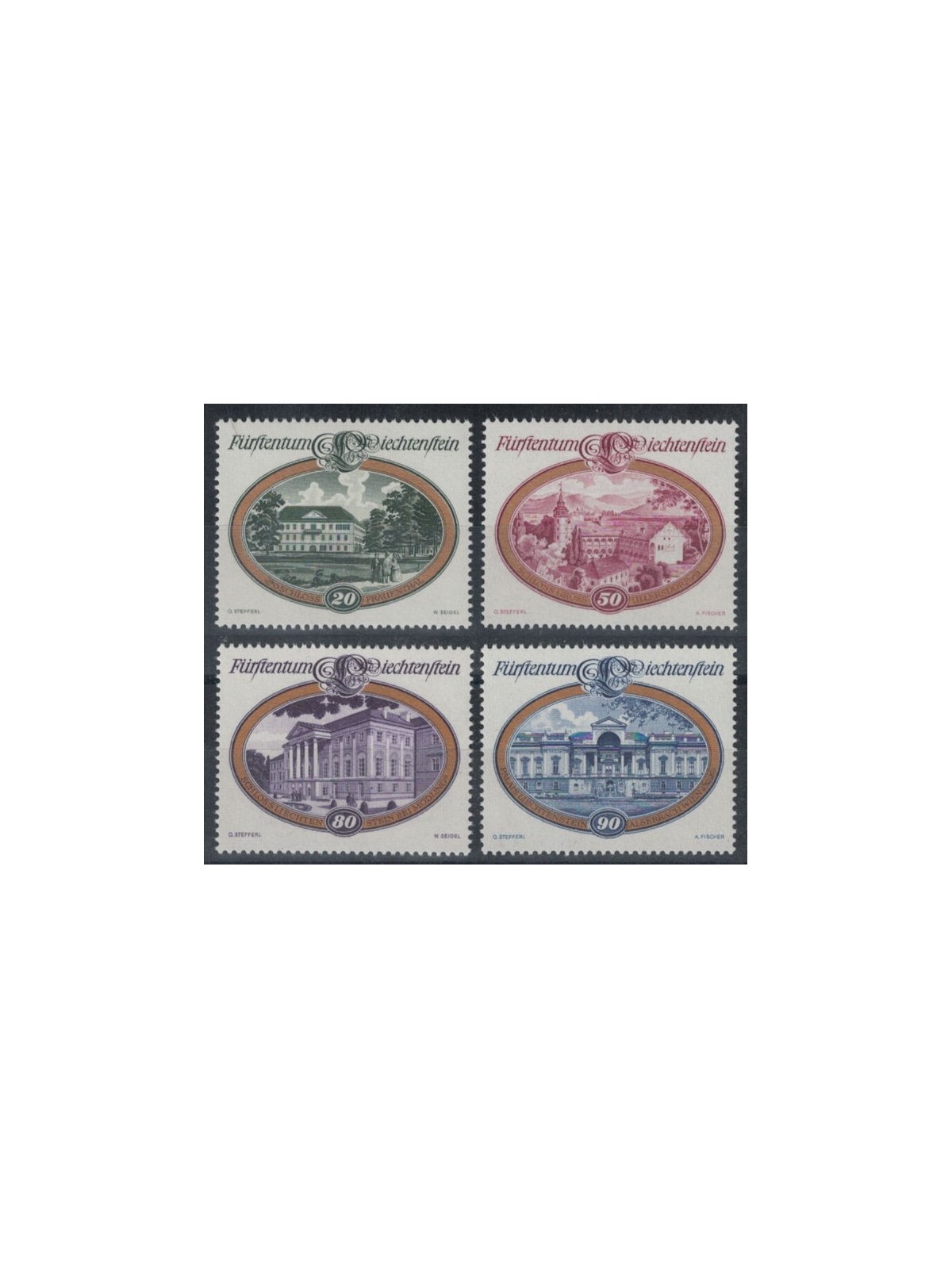 LIECHTENSTEIN 1977 Castelli 4v MNH**