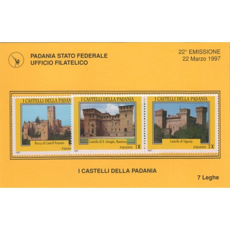 PADANIA STATO FEDERALE 1997 I Castelli della Padania 4v MNH**