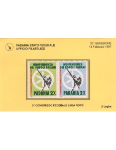 PADANIA FEDERAL STATE 1997 3rd Northern League Congress 2v MNH**