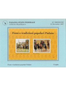 PADANIA STATO FEDERALE 1997 Feste e tradizioni popolari BF MNH**