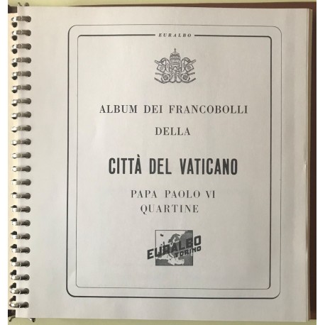 VATICAN 1963-78 Euralbo album pages for blocks of four + 2 us bindings