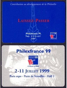 FRANCE 1999 Pass for Philexfrance 99