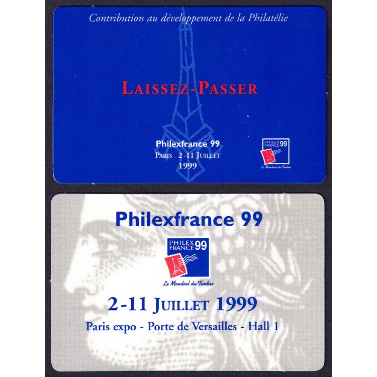 FRANCIA 1999 Lasciapassare per Philexfrance 99