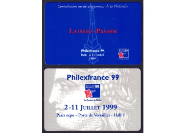 FRANCE 1999 Pass for Philexfrance 99