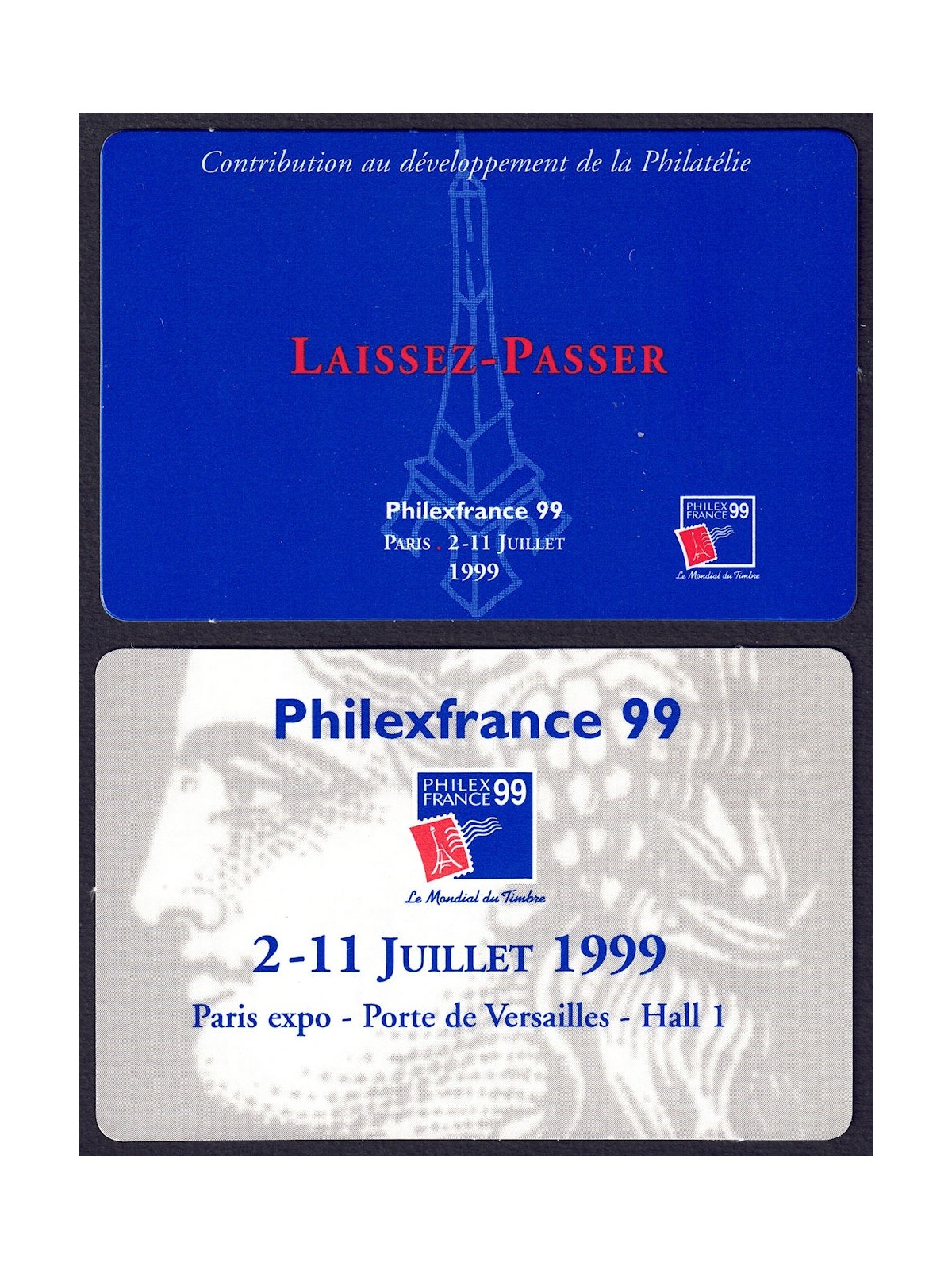 FRANCIA 1999 Lasciapassare per Philexfrance 99