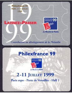 FRANCIA 1999 Lasciapassare per Philexfrance 99 (2)