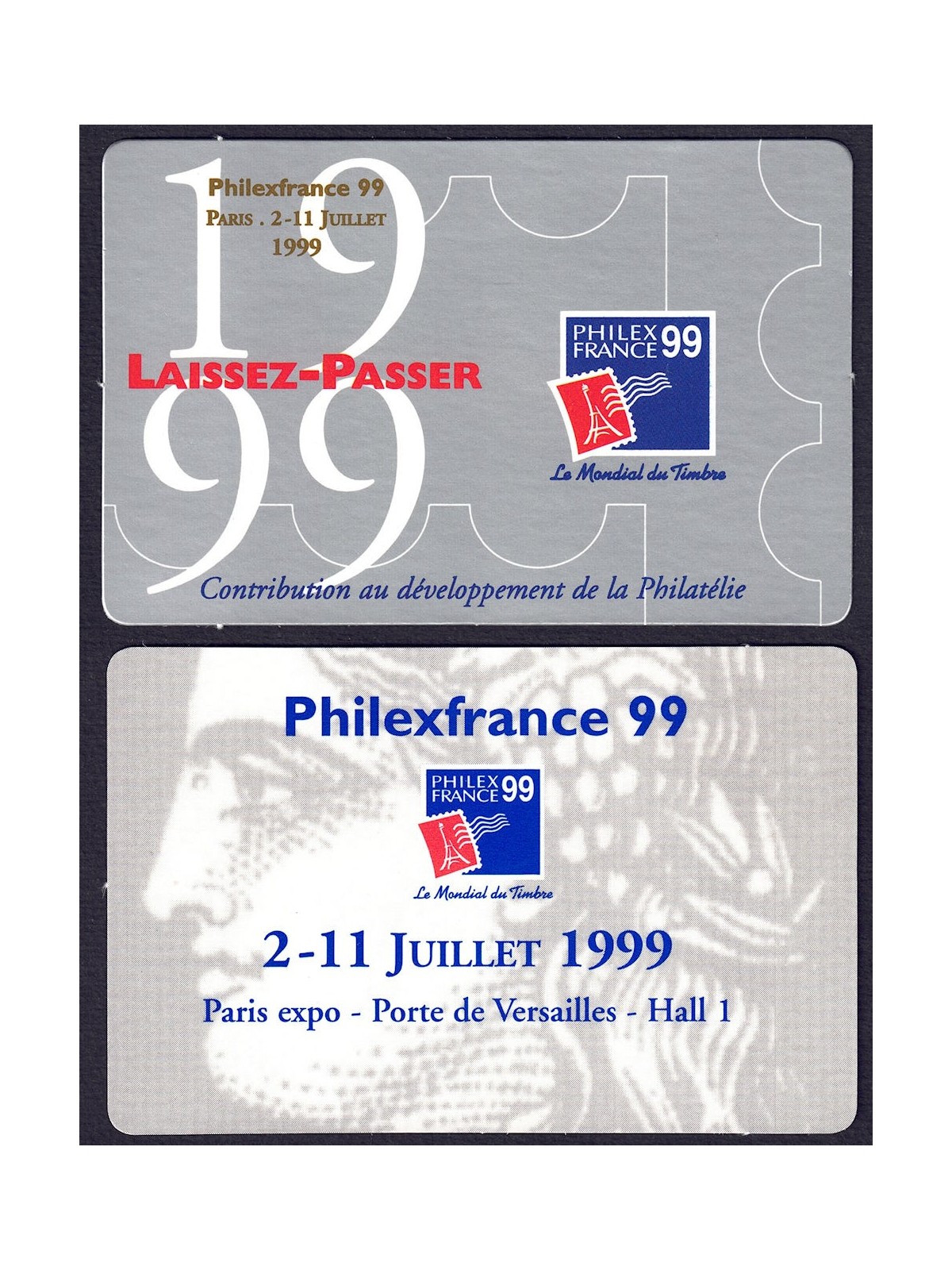 FRANCIA 1999 Lasciapassare per Philexfrance 99 (2)