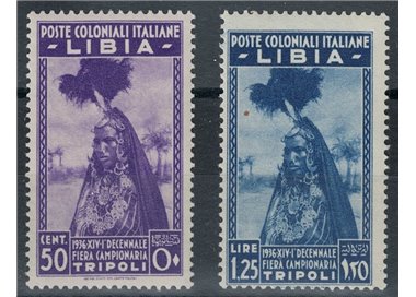 TRIPOLITANIA 1936 10ª Fiera di Tripoli 2v MNH**