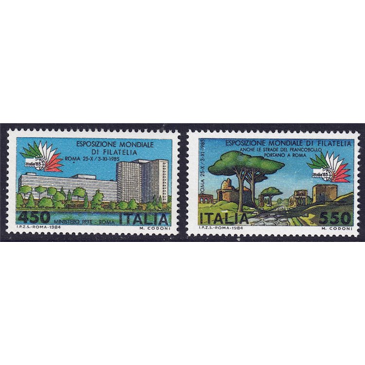 ITALY 1984 Philatelic Exhibition 2v MNH**