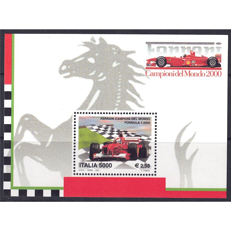 ITALY 2001 Ferrari world champion s/s MNH**