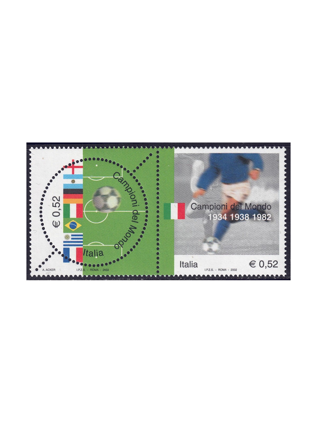 ITALY 2002 World Football Championship 2v MNH**
