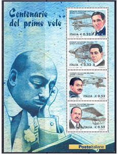 ITALY 2003 Aviation Pioneers s/s MNH**