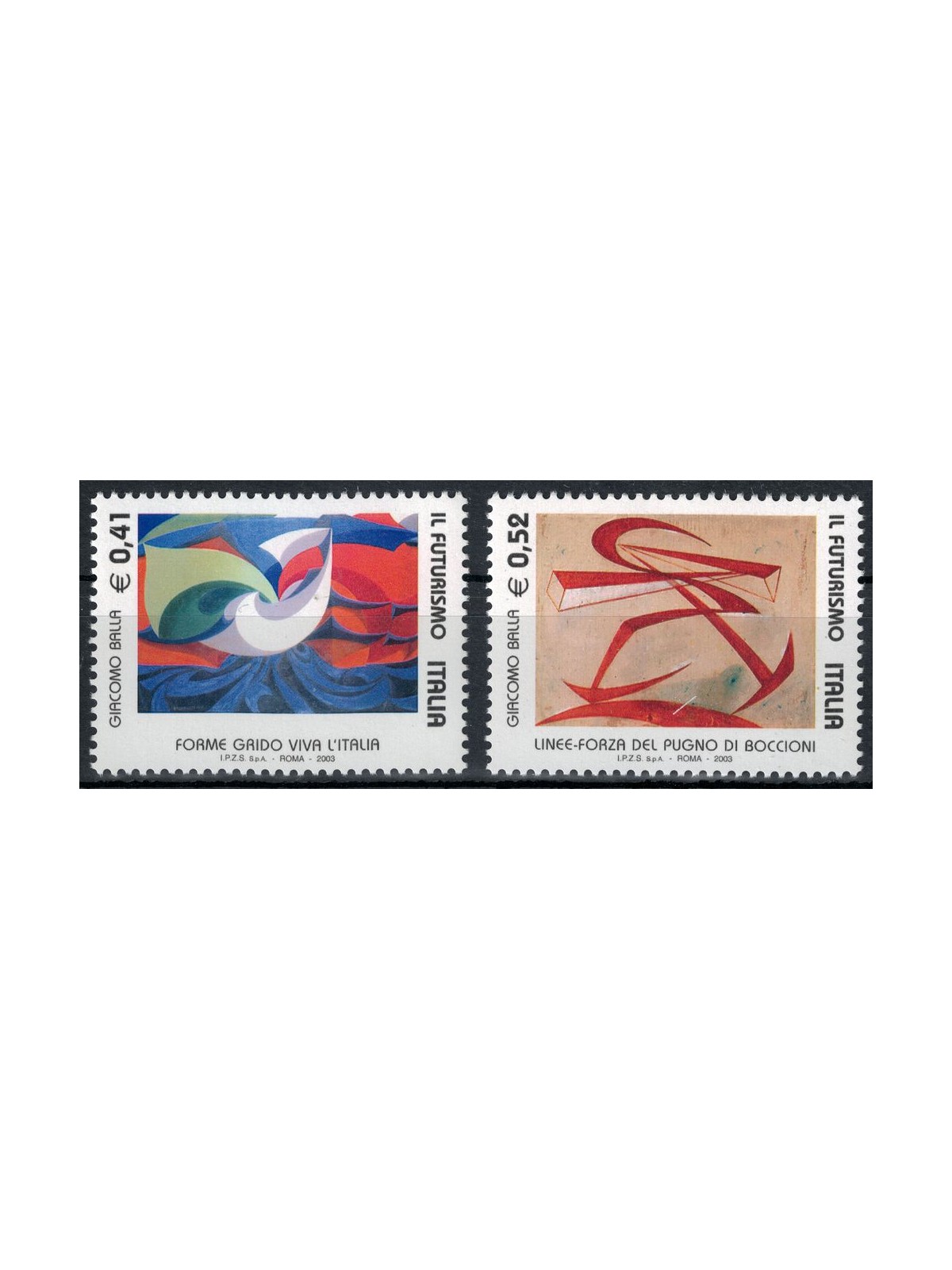 ITALY 2003 Futurism 2v MNH**