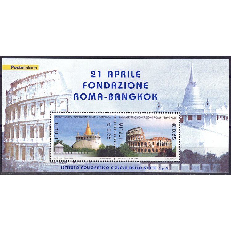 ITALIA 2004 Fondazione Roma e Bangkok BF MNH**