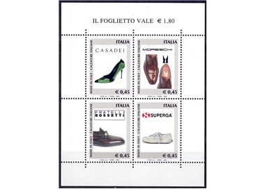 ITALIA 2004 Calzature Italiane BF MNH**