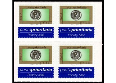 ITALIA 2004 Posta prioritaria € 1,40 (A) in quartina MNH**