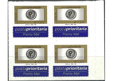 ITALIA 2004 Posta prioritaria € 1,50 in quartina MNH**