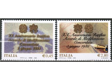 ITALY 2005 Agreement between the Holy See and Italy 2v MNH**