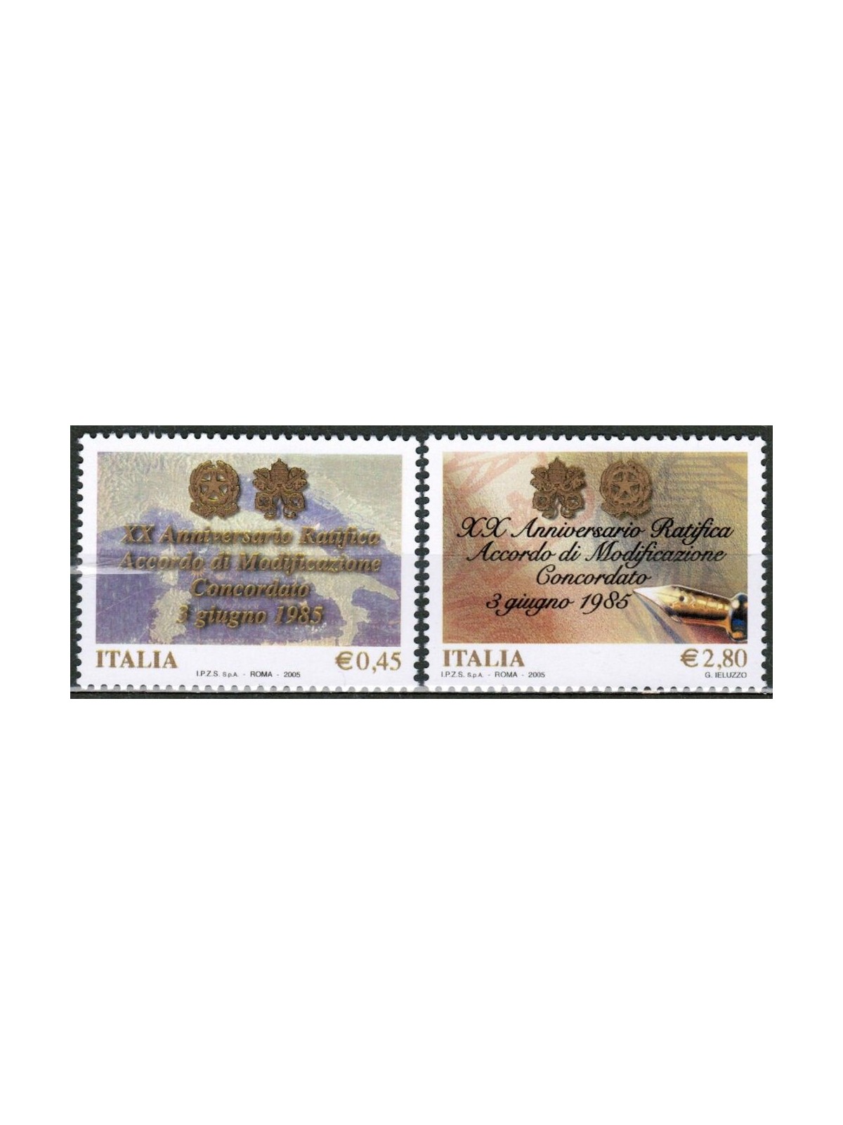 ITALIA 2005 Concordato tra Santa Sede e Italia 2v MNH**