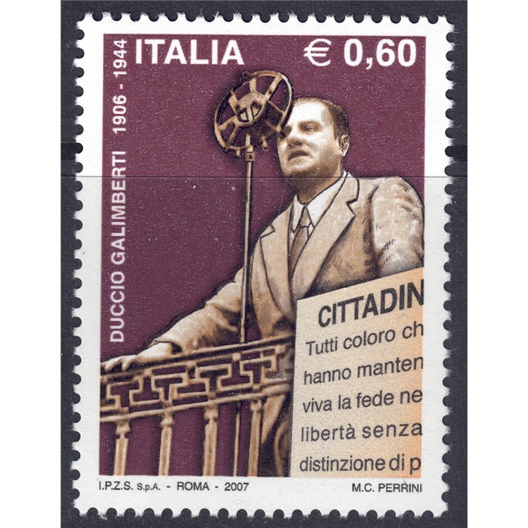 ITALIA 2007 Duccio Galimberti MNH**