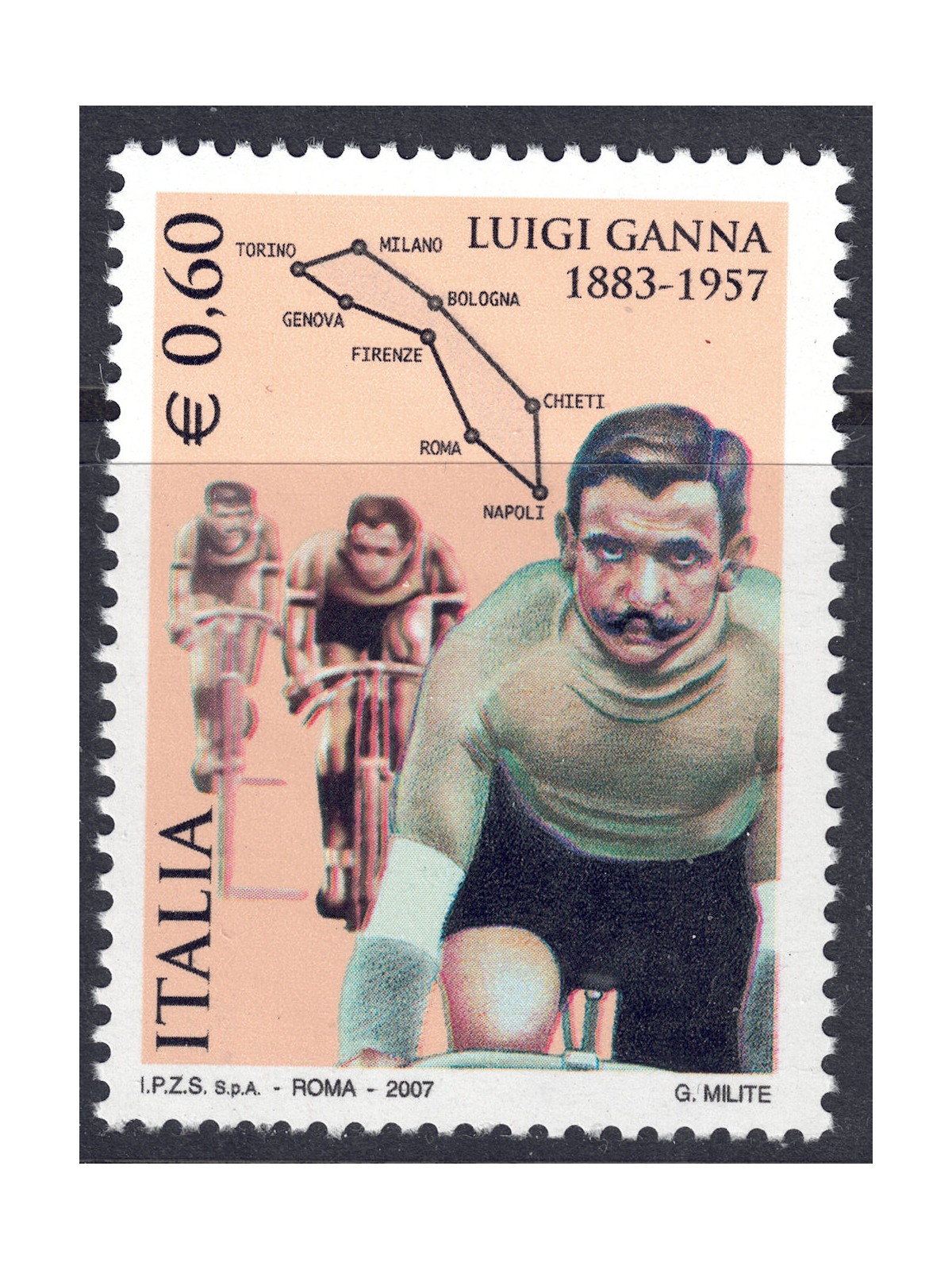 ITALIA 2007 Luigi Ganna MNH**