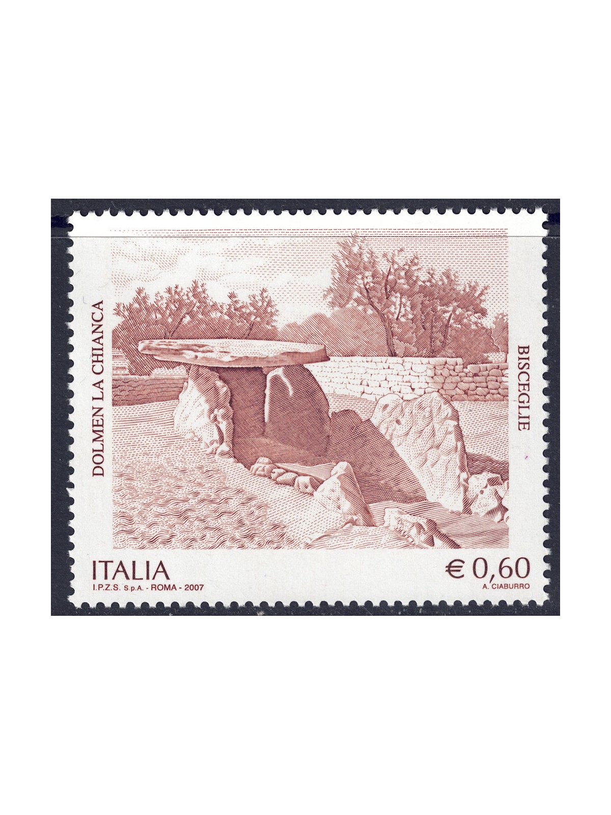 ITALIA 2007 Dolmen la Chianca MNH**