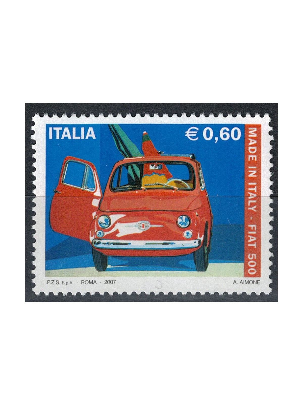 ITALY 2007 Fiat 500 MNH**