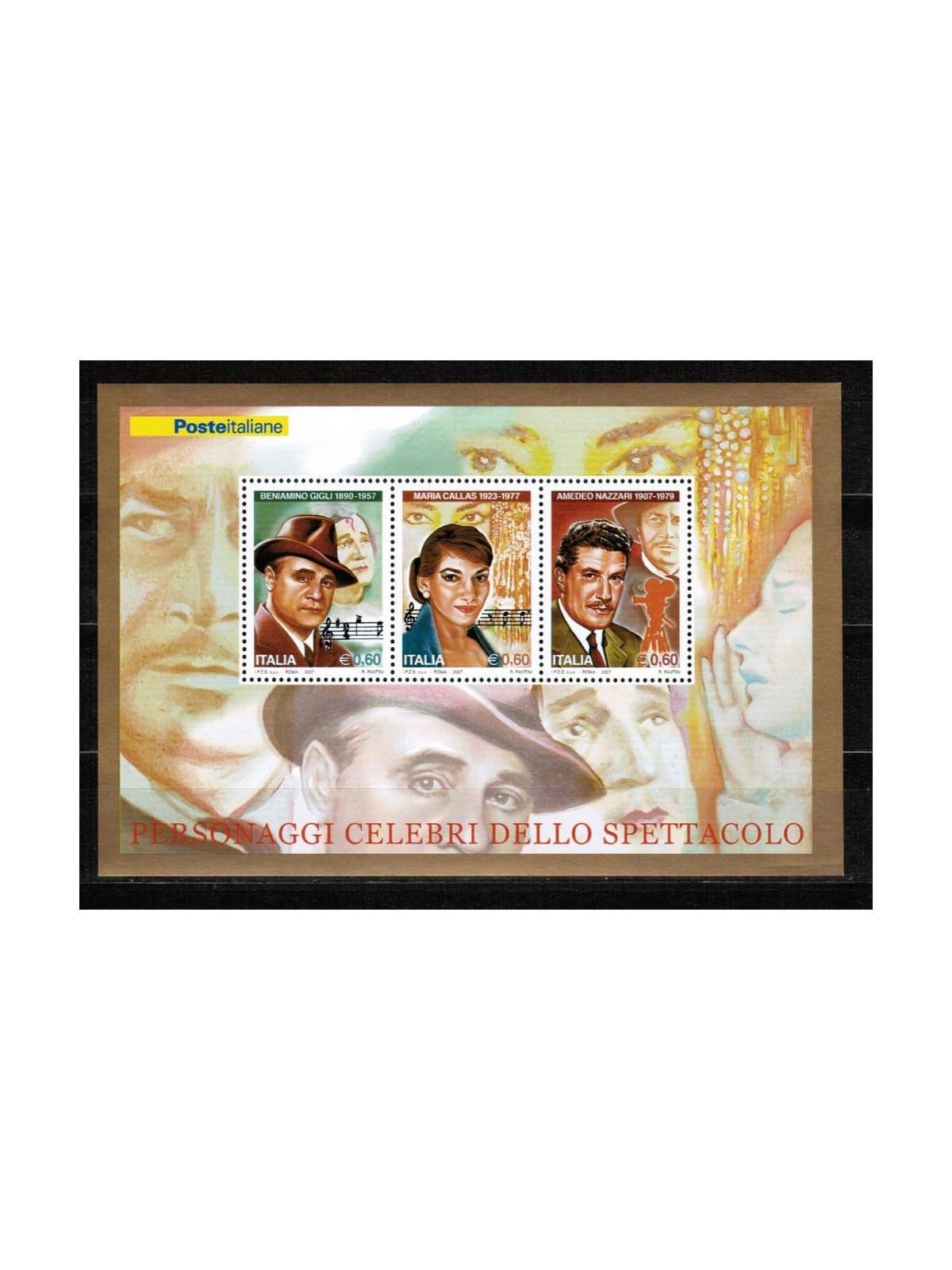 ITALY 2007 Entertainment Personalities s/s MNH**