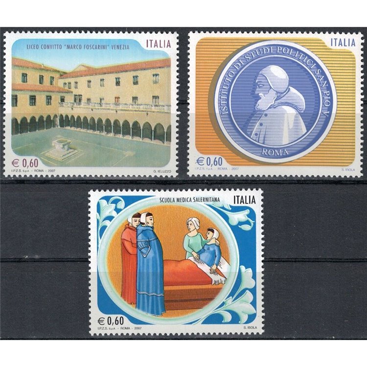 ITALY 2007 Schools and Universities 3v MNH**