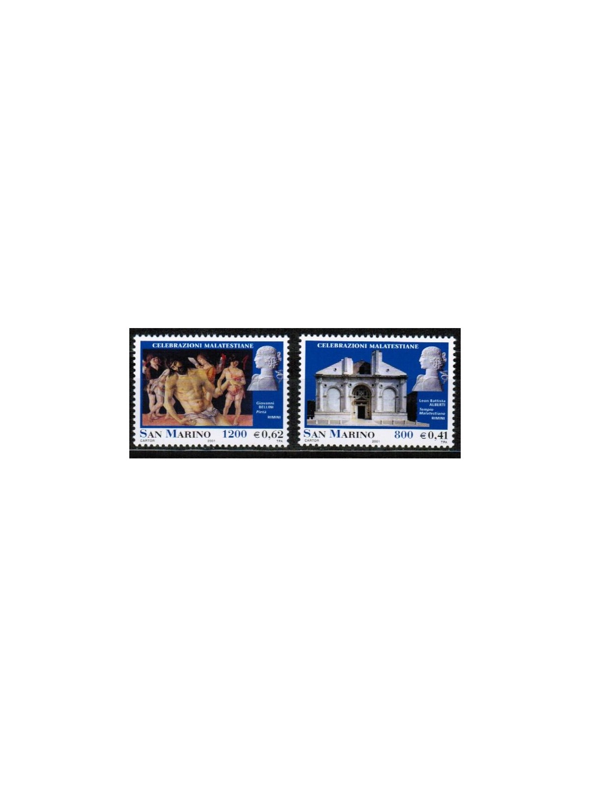 SAN MARINO 2001 Celebrazioni Malatestiane 2v MNH**